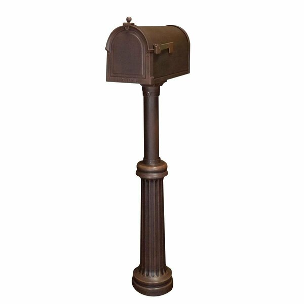 Special Lite Berkshire Curbside with Bradford Surface Mount Mailbox Post, Copper SCB-1015-SPK-590-CP